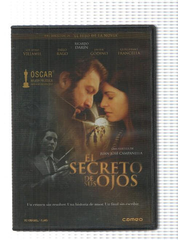 Pelicula DVD: El secreto de sus ojos. Una pelicula de Jose Campanella con Ricardo Darin, Soledad Villamil