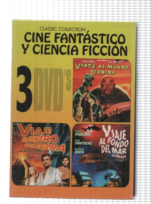 Cine Fantastico y Ciencia Ficcion 3 DVDs: Viaje al Mundo Perdido (1977), Viaje al centro de la Tierra (1959), Viaje al fondo del mar (1961)