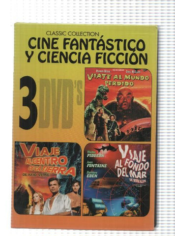 Cine Fantastico y Ciencia Ficcion 3 DVDs: Viaje al Mundo Perdido (1977), Viaje al centro de la Tierra (1959), Viaje al fondo del mar (1961)