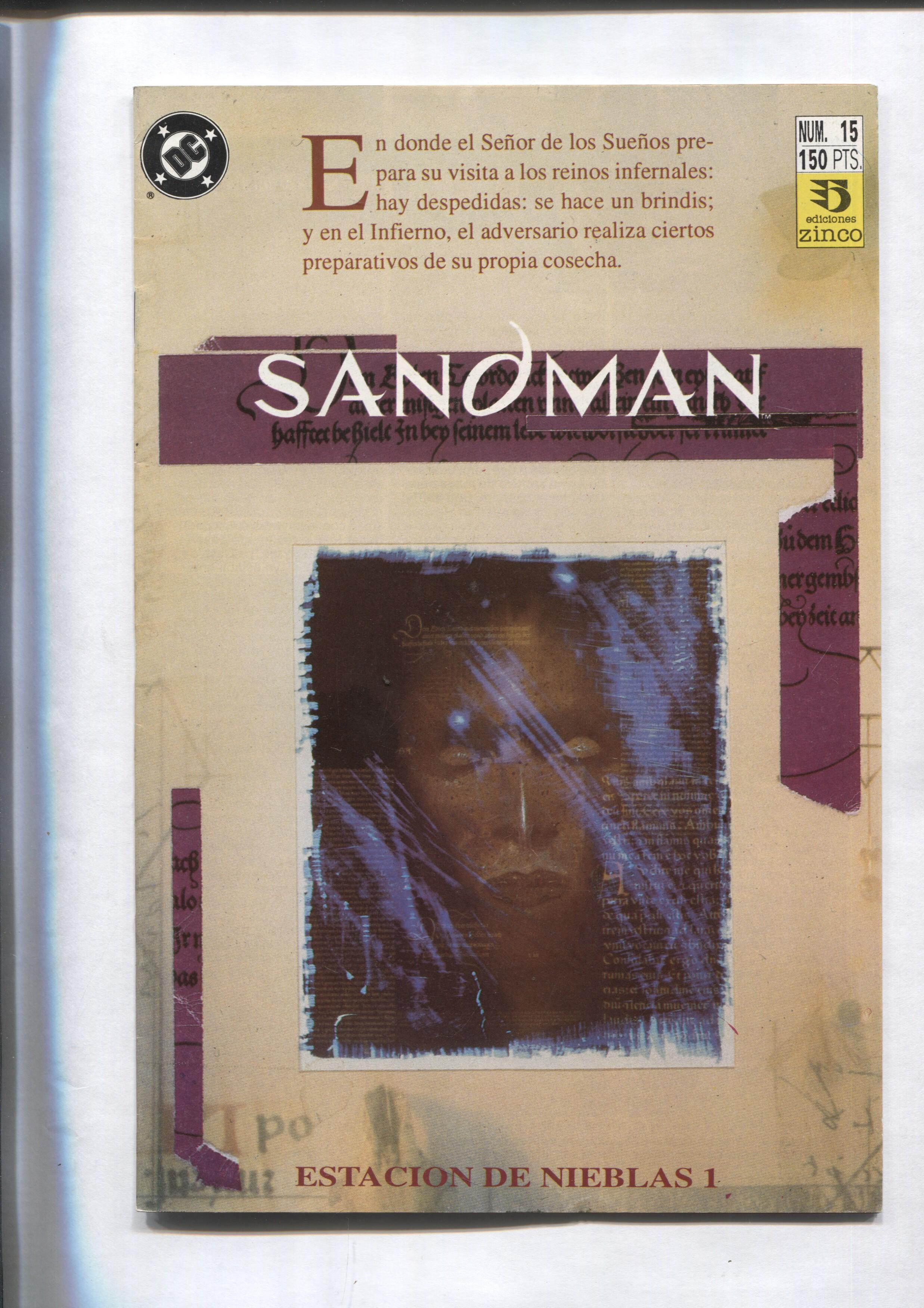 Ediciones Zinco: Sandman numero 15: Estacion de nieblas, primera parte