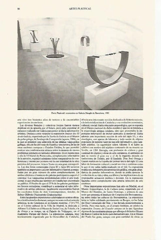 LAMINA ESPASA 31225: Exposicion de Enric Pladevall en Barcelona 1983