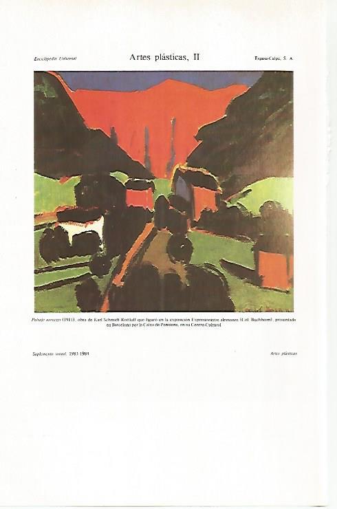 LAMINA ESPASA 31230: Paisaje Noruego por Karl Schmidt-Rottluff
