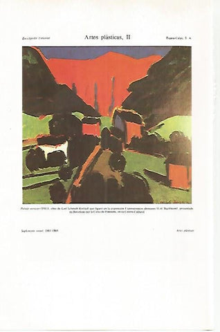 LAMINA ESPASA 31230: Paisaje Noruego por Karl Schmidt-Rottluff
