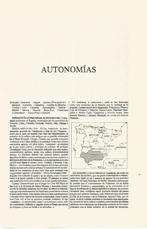 LAMINA ESPASA 31237: Articulo AUTONOMIAS