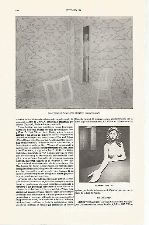 LAMINA ESPASA 31262: Hangers por Sandy Skoglund y Nude por Bill Brandt