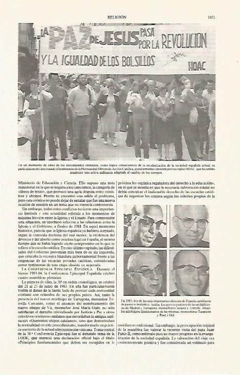 LAMINA ESPASA 31288: Manifestacion de la Hermandad Obrera de Accion Catolica