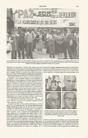 LAMINA ESPASA 31288: Manifestacion de la Hermandad Obrera de Accion Catolica