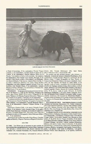 LAMINA ESPASA 31291: El torero Jose Maria Manzanares
