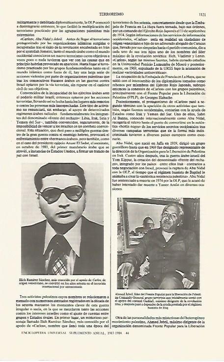 LAMINA ESPASA 31299: Illich Ramirez Sanchez o Carlos