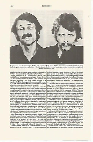 LAMINA ESPASA 31302: A. Baaler y U. Meinhof de la Banda Baader-Meinhof