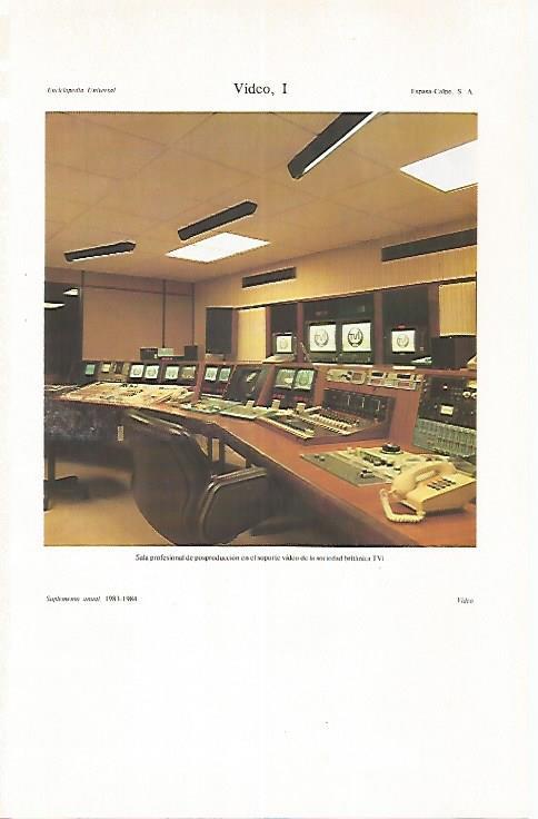 LAMINA ESPASA 31311:Sala de postproduccion de Tvi