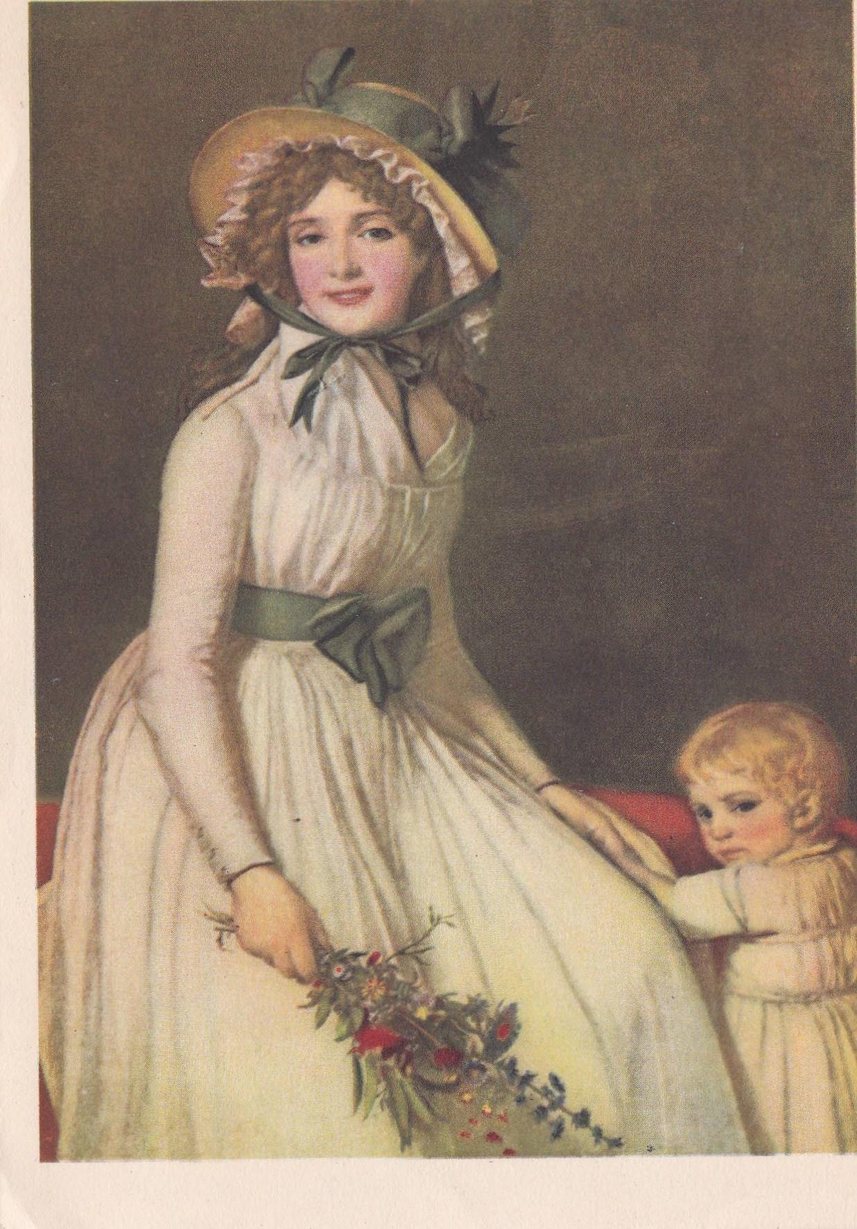 POSTAL B9517: RETRATO MADAME SERIZIAT. JACQUES-LOUIS DAVID