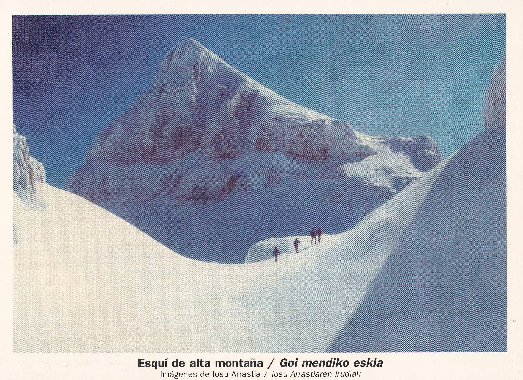 POSTAL B9526: ESQUI DE ALTA MONTAÑA. ARRASTIA