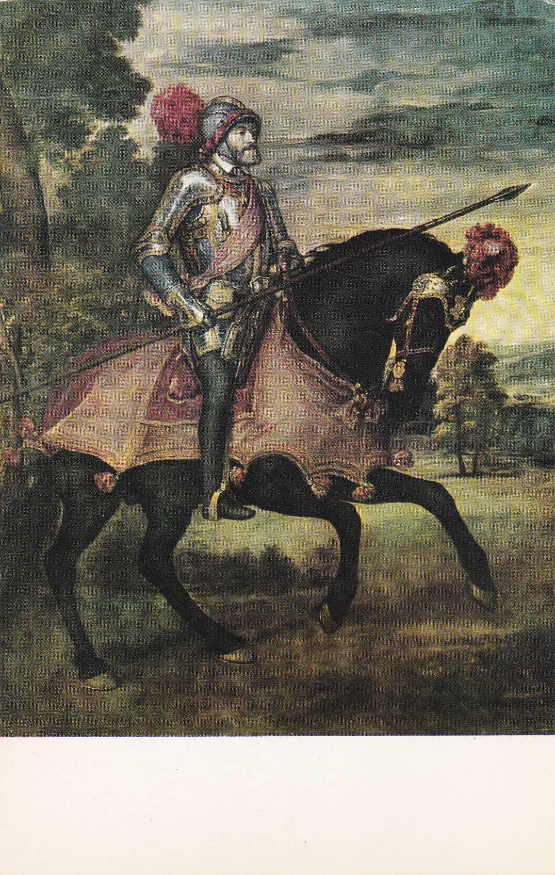 POSTAL B9627: MUSEO DEL PRADO. TIZIANO. EMPERADOR CARLOS V
