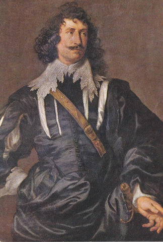 POSTAL B9632: VAN DYCK: EL GRABADOR PAUL DU PONT