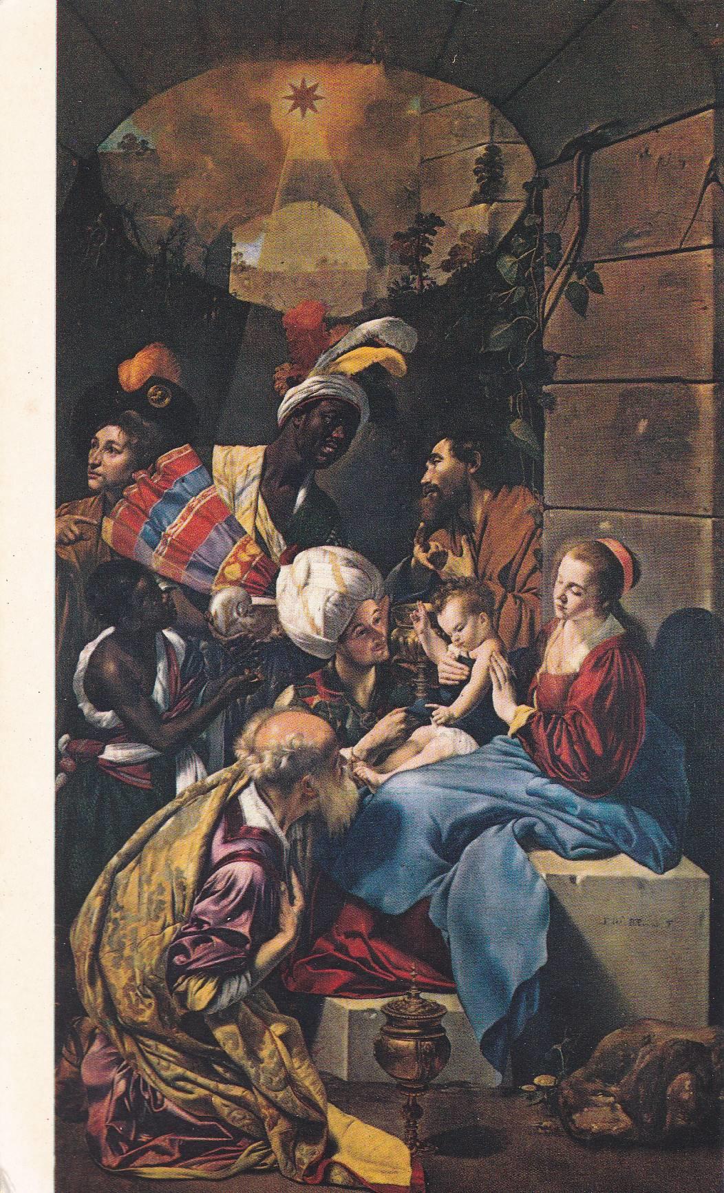 POSTAL B9637: MAINO: ADORACION DE LOS REYES
