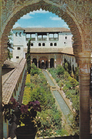 POSTAL B9645: GRANADA: GENERALIFE. PATIO ACEQUIA