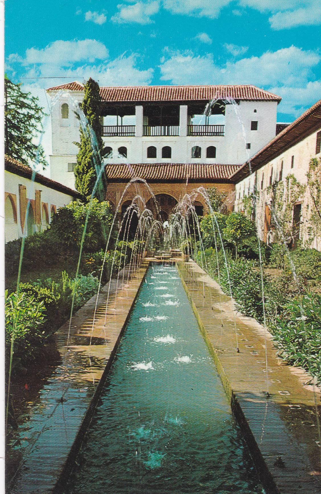 POSTAL B9646: GRANADA: GENERALIFE. PATIO ACEQUIA