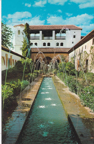 POSTAL B9646: GRANADA: GENERALIFE. PATIO ACEQUIA