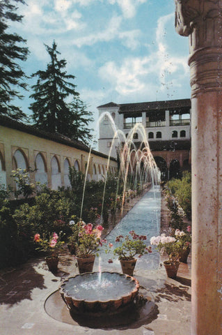 POSTAL B9648: GRANADA: GENERALIFE. PATIO ACEQUIA
