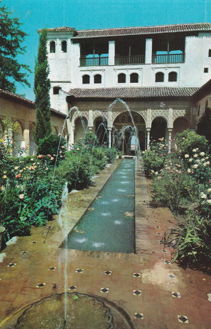 POSTAL B9649: GRANADA: GENERALIFE. PATIO ACEQUIA
