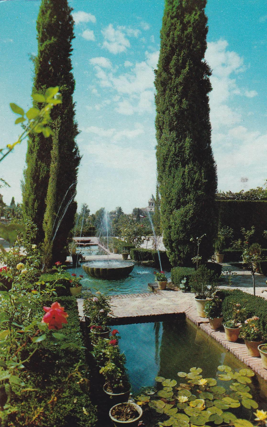 POSTAL B9655: GRANADA: GENERALIFE. PATIO ACEQUIA