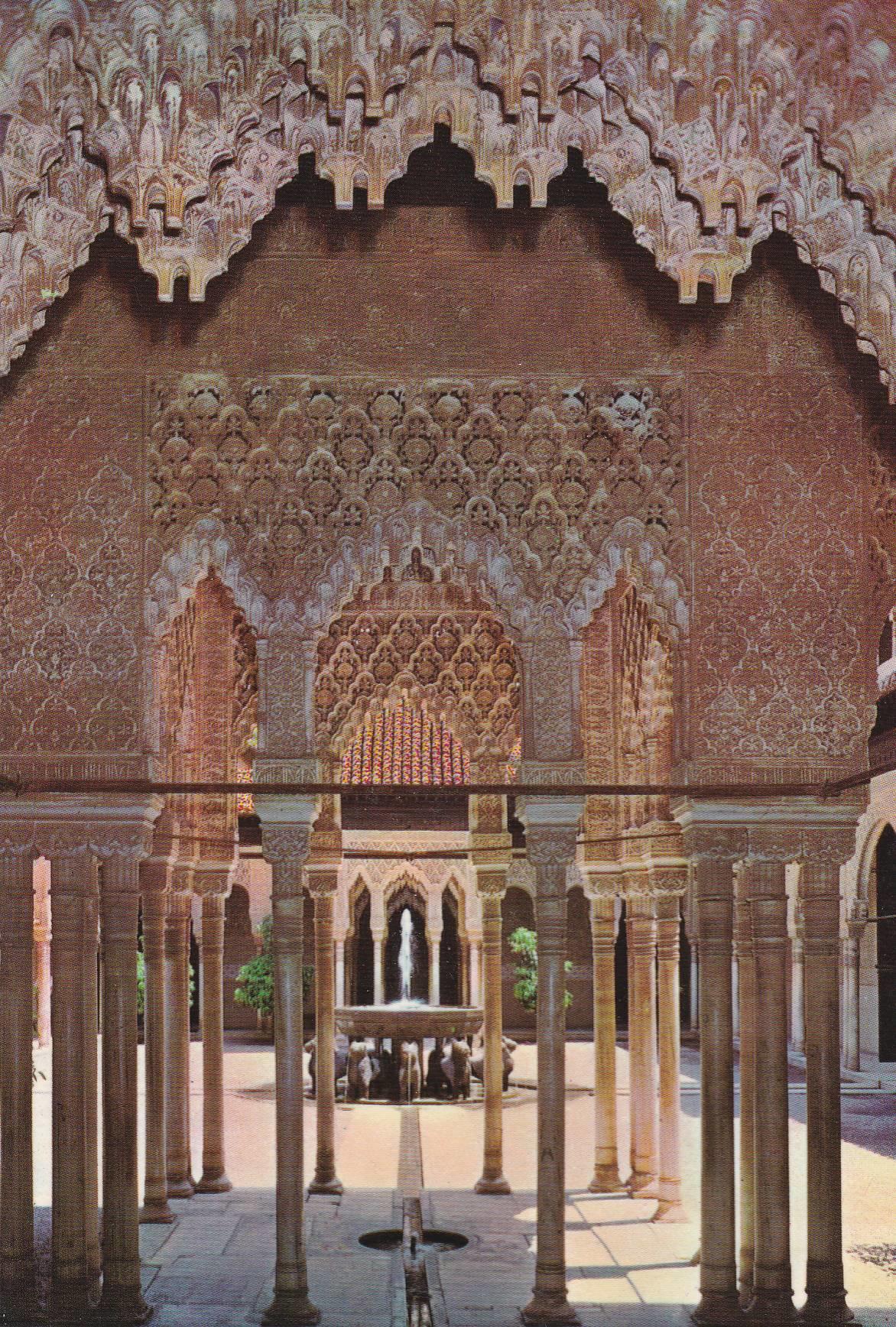 POSTAL B9727: GRANADA: LA ALHAMBRA. PATIO LEONES