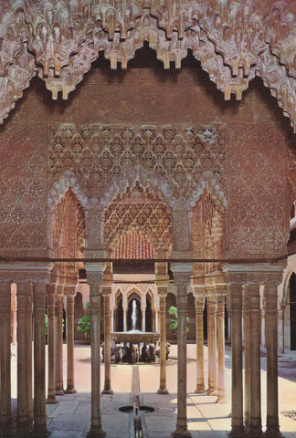 POSTAL B9727: GRANADA: LA ALHAMBRA. PATIO LEONES