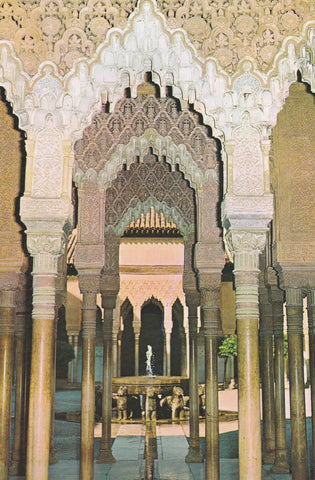 POSTAL B9728: GRANADA: LA ALHAMBRA. PATIO LEONES