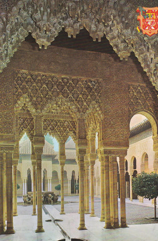 POSTAL B9730: GRANADA: LA ALHAMBRA. PATIO LEONES