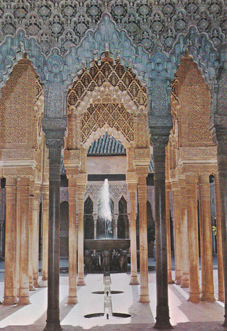 POSTAL B9731: GRANADA: LA ALHAMBRA. PATIO LEONES