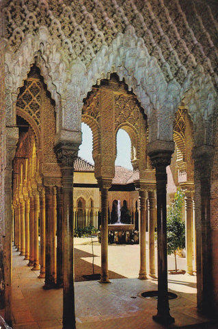POSTAL B9732: GRANADA: LA ALHAMBRA. PATIO LEONES