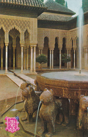 POSTAL B9736: GRANADA: LA ALHAMBRA. PATIO LEONES