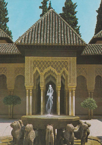 POSTAL B9737: GRANADA: LA ALHAMBRA. PATIO LEONES