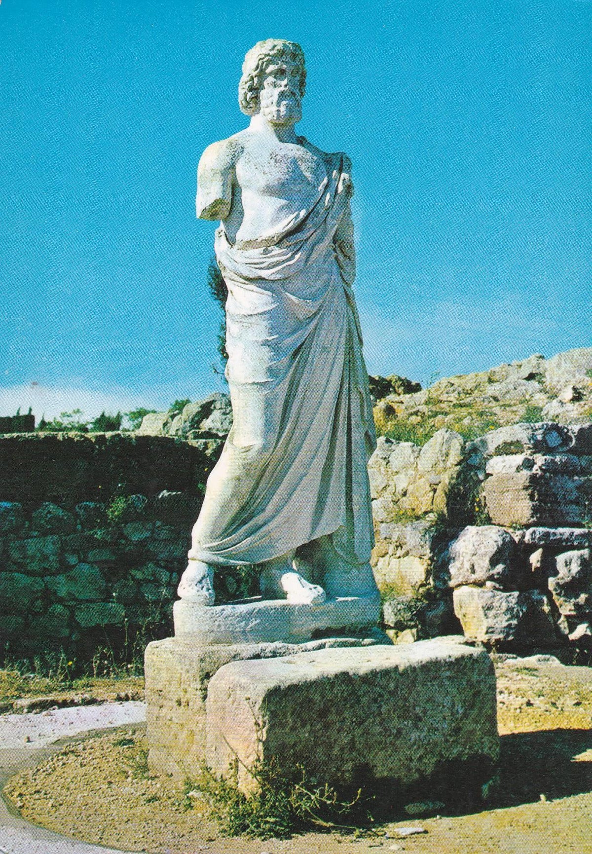 POSTAL B9786: AMPURIAS: ESTATUA ESCOLAPIO