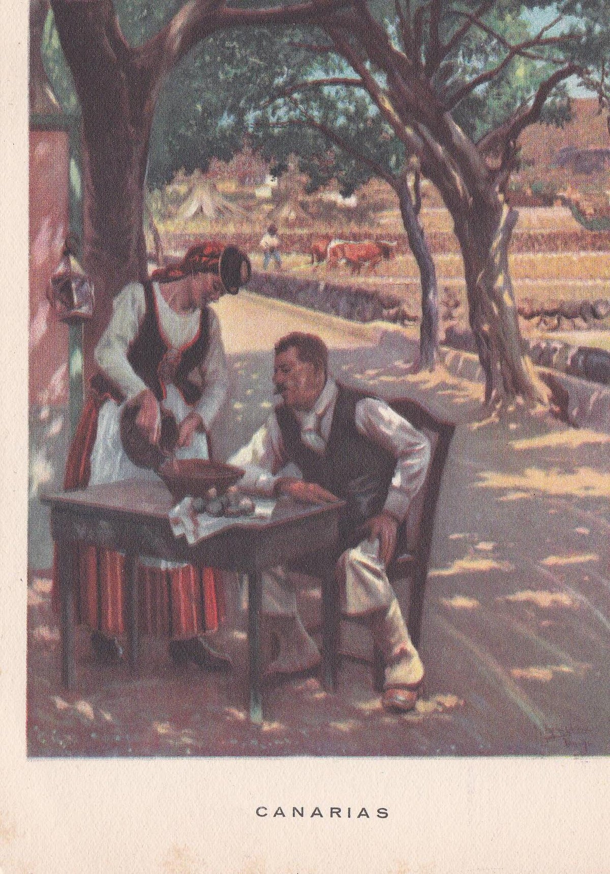 POSTAL B9826: COLECCION: LAS REGIONES ESPAÑOLAS. PINTURAS AL OLEO