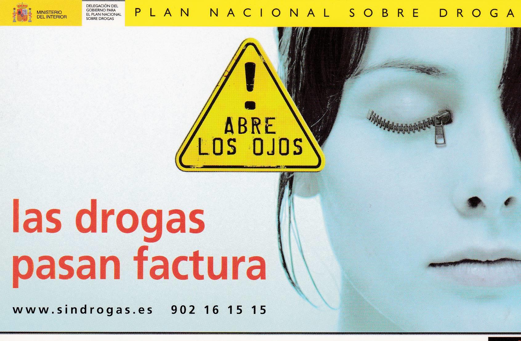 POSTAL B9868: CAMPAÑA: LAS DROGAS PASAN FACTURA