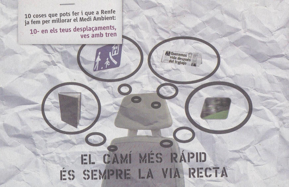 POSTAL B9901: RENFE: EL CAMI MES RAPID ES LA VIA RECTA
