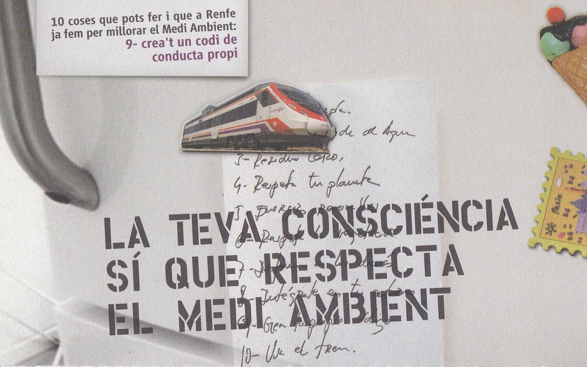POSTAL B9902: RENFE: LA TEVE CONSCIENCIA SI QUE RESPECTA EL MEDI AMBIENT