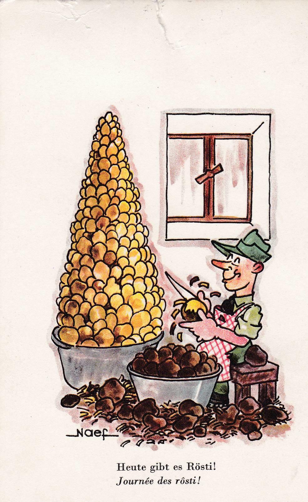 POSTAL B9929: POSTAL ILUSTRADA. SUIZA