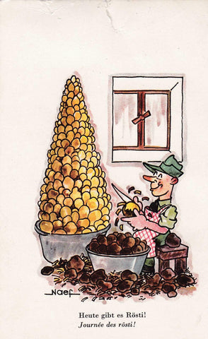 POSTAL B9929: POSTAL ILUSTRADA. SUIZA