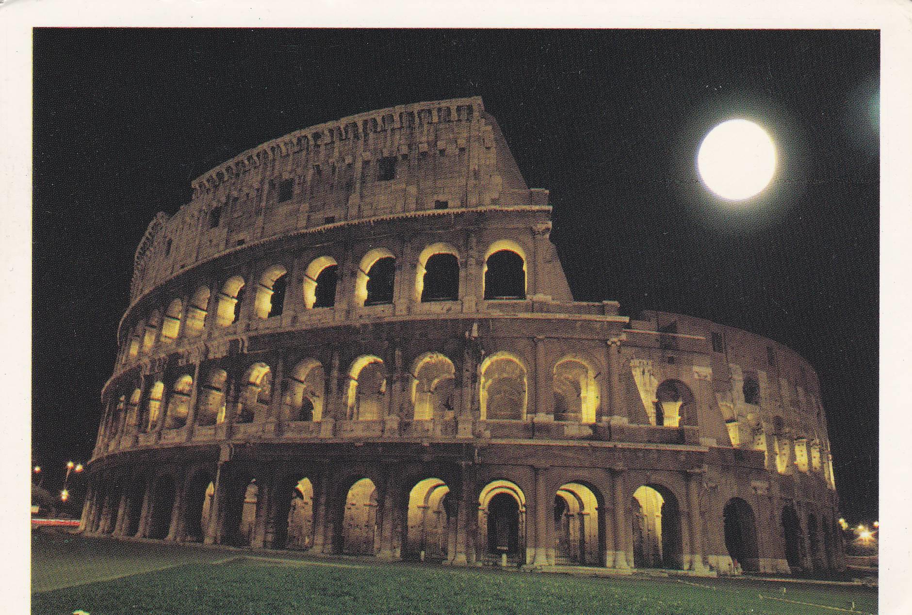 POSTAL B9942: ROMA: COLISSEO. VISTA NOCTURNA