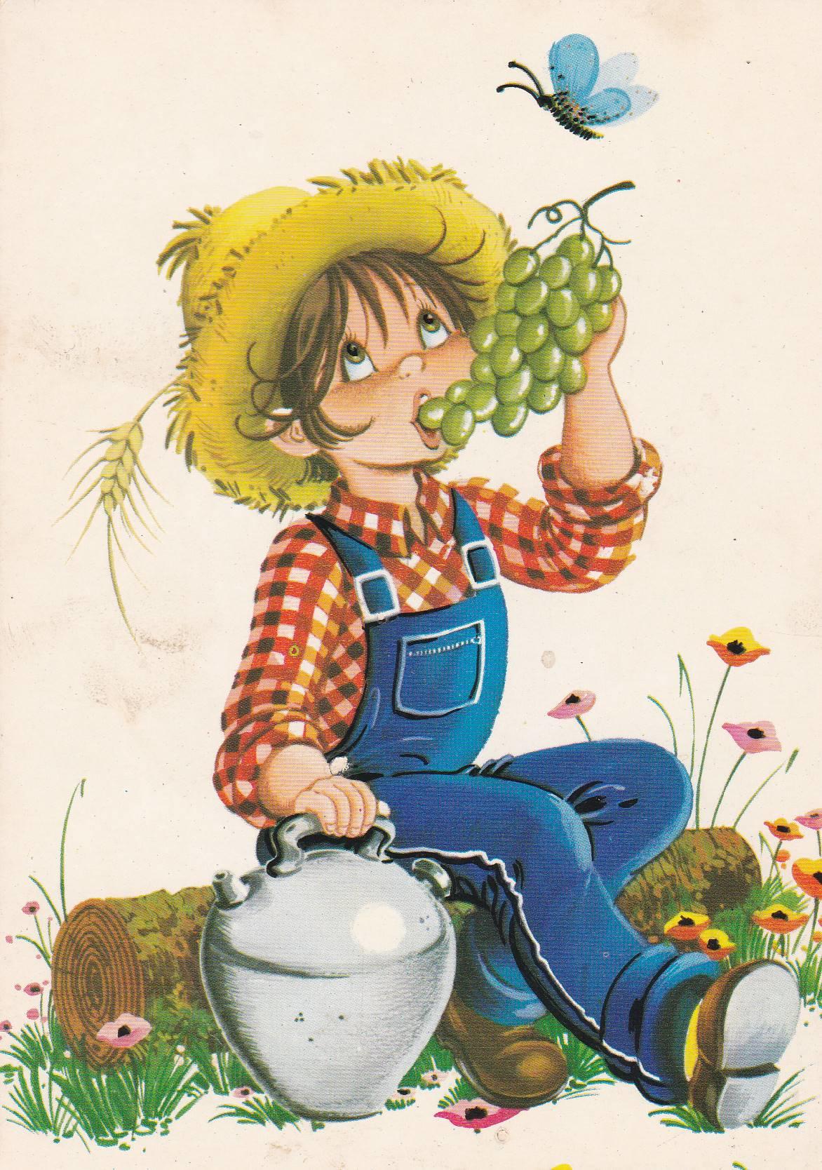 POSTAL B9965: SCARRA: VENDIMIA ILUSTRACION