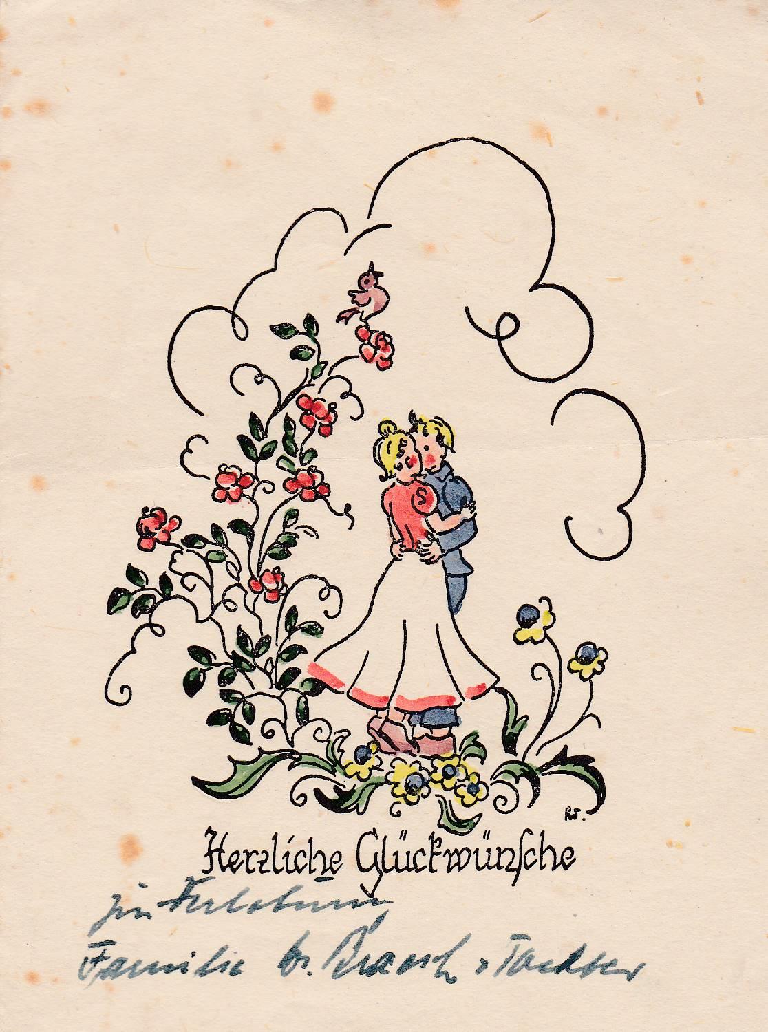 POSTAL B9969: FELICITACION DE CUMPLEAÑOS ALEMANA