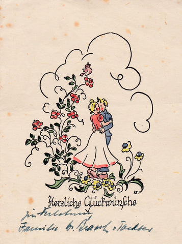 POSTAL B9969: FELICITACION DE CUMPLEAÑOS ALEMANA