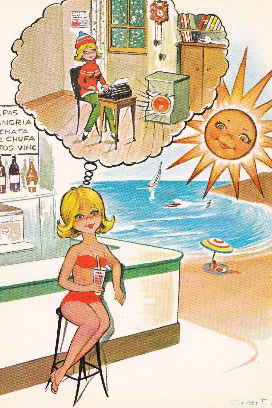 POSTAL B9972: GART: VACACIONES: ILUSTRACION