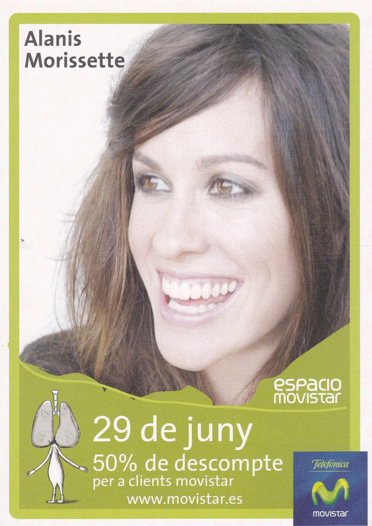 POSTAL B10090: ESPACIO MOVISTAR.ES: AGENDA DE CONCIERTOS. DIVERSOS ARTISTAS