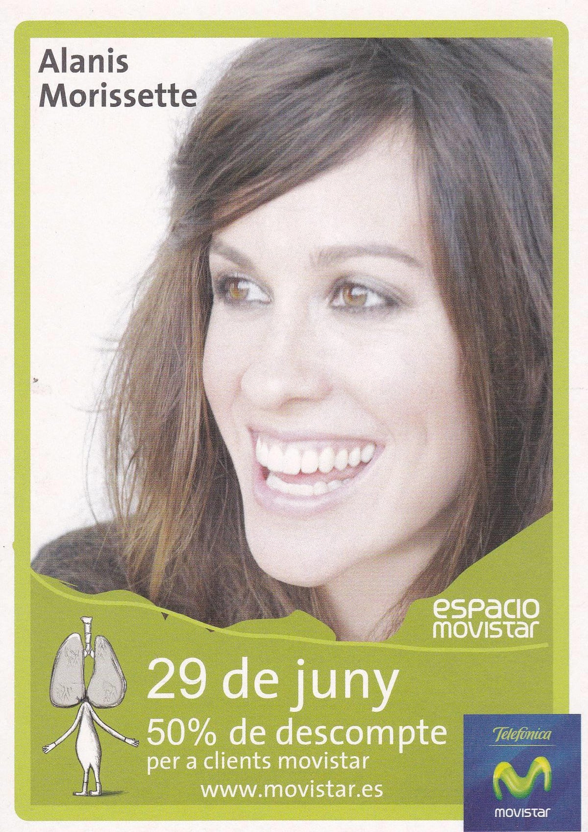 POSTAL B10090: ESPACIO MOVISTAR.ES: AGENDA DE CONCIERTOS. DIVERSOS ARTISTAS