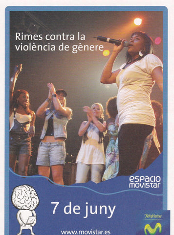POSTAL B10092: ESPACIO MOVISTAR.ES: AGENDA DE CONCIERTOS. DIVERSOS ARTISTAS