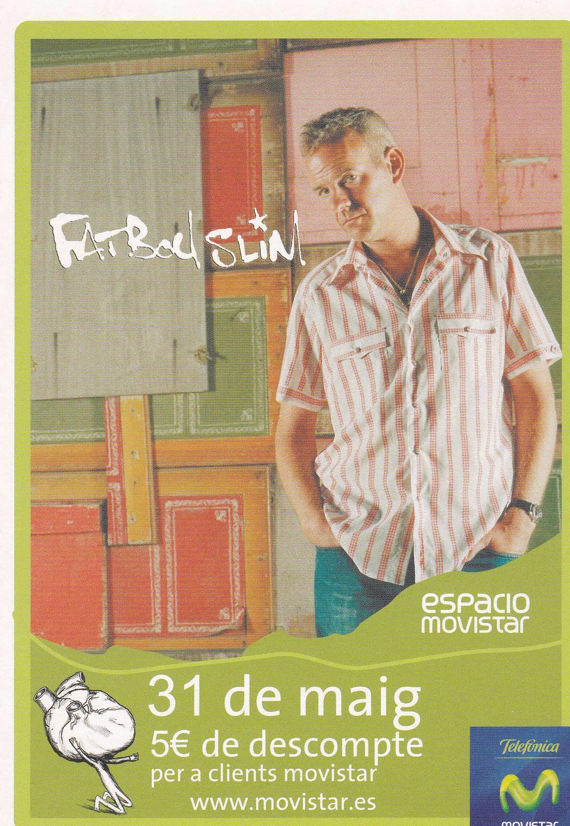 POSTAL B10093: ESPACIO MOVISTAR.ES: AGENDA DE CONCIERTOS. DIVERSOS ARTISTAS